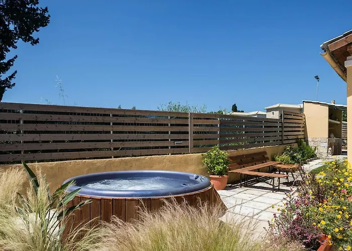 Anastasia With Private Pool & Outdoor Tub Lejlighed Ágios Ioánnis